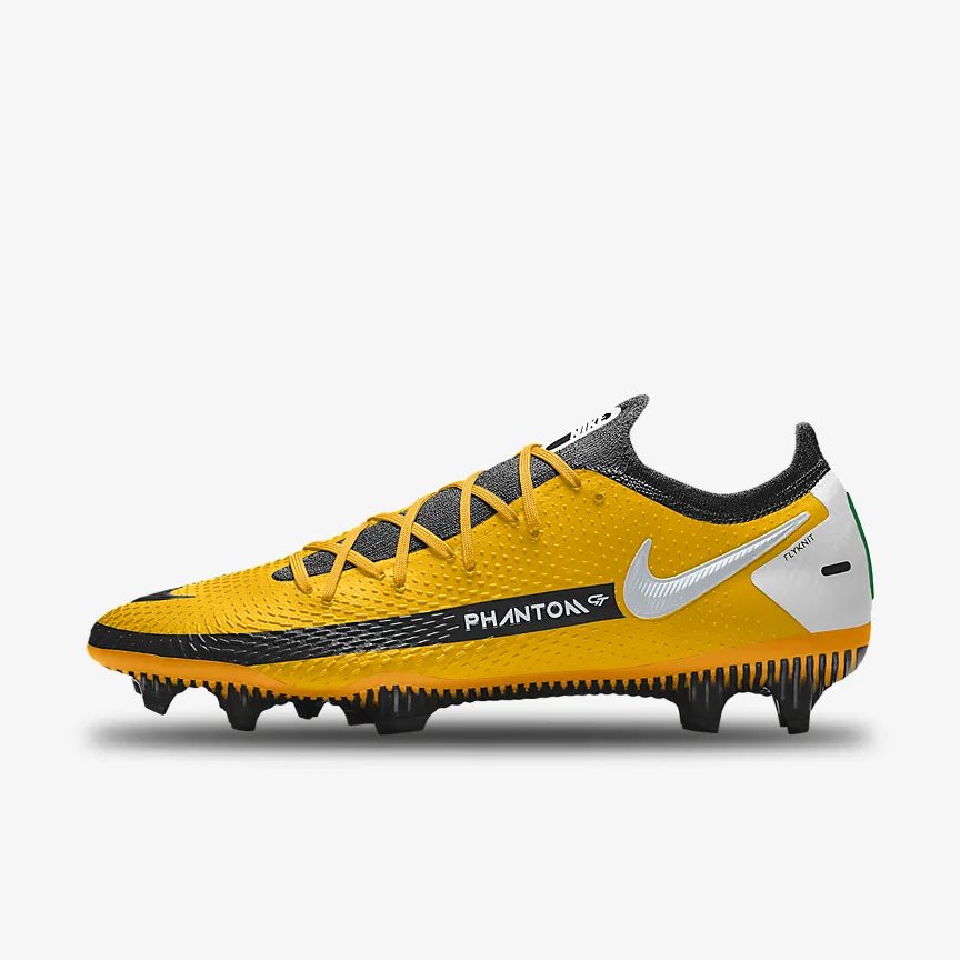 ใหม่ล่าสุด รองเท้าสตั๊ด Nike Phantom GT Elite By You สีเหลือง เพื่อความเร็ว